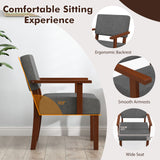 Linen Accent Chair Living Room Chair with Soft Padded Seat and Backrest