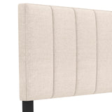 Linen Upholstered Headboard with Solid Wood Legs and Adjustable Width