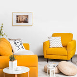 2 Pieces Upholstered Sofa Set with Removable Cushion Covers