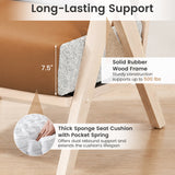 Loveseat Sofa for Small Spaces with Throw Pillows Rubber Wood Frame Padded Seat
