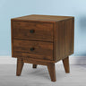 Acacia Silvia 2-Drawer Solid Wood Nightstand