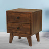 Acacia Silvia 2-Drawer Solid Wood Nightstand for Modern Bedrooms