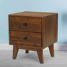 Acacia Silvia 2-Drawer Solid Wood Nightstand for Modern Bedrooms