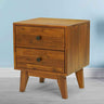 Acacia Silvia 2-Drawer Solid Wood Nightstand for Modern Bedrooms
