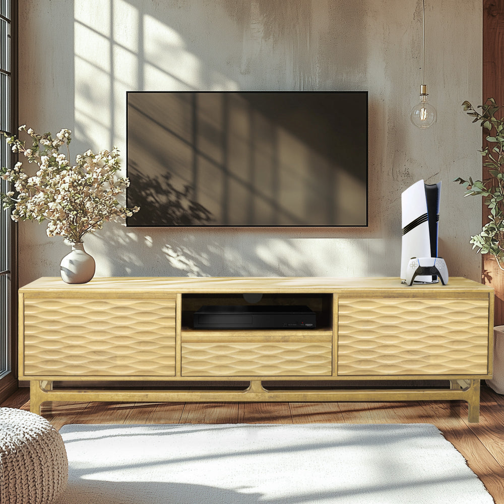Acacia Elara TV Stand with Storage and Cable Management for TVs up to 80"