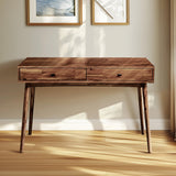 Acacia Lagom 48" Solid Wood Work Desk with Drawers