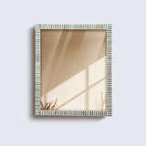 20"x24" Bone Inlay Striped Rectangular Mirror