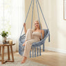 Macrame Swing Chair Hammock Chair with 2 Removable Cushions