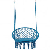 Macrame Swing Chair Hammock Chair with Round Seat Cushion