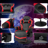 Massage Video Gaming Recliner Chair with Adjustable Height