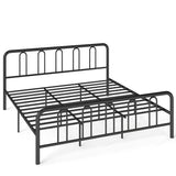 Full/Queen Size Metal Bed Frame with Headboard and Footboard