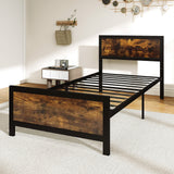Metal Bed Frame with Headboard and Footboard