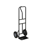 Metal Hand Truck Heavy-Duty 600 LBS Moving Dolly Cart with P-Handle and 10inch Rubber Wheels