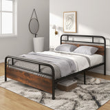 Twin/Full/Queen Size Bed Frame with Industrial Headboard
