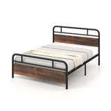 Twin/Full/Queen Size Bed Frame with Industrial Headboard
