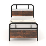 Twin/Full/Queen Size Bed Frame with Industrial Headboard