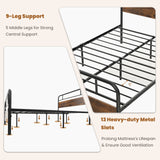Twin/Full/Queen Size Bed Frame with Industrial Headboard