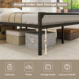 Platform Full/Queen Bed with Rustic Headboard and Footboard