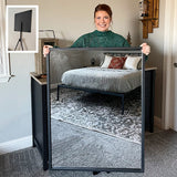 Architectural Black Iron Tripod Wall Mirror | Modern Statement Piece