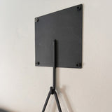 Architectural Black Iron Tripod Wall Mirror | Modern Statement Piece