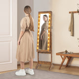 Mirror Jewelry Cabinet with 20 Warm Lights and 4 Tilt Angles
