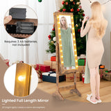 Mirror Jewelry Cabinet with 20 Warm Lights and 4 Tilt Angles