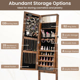 Mirror Jewelry Cabinet with 20 Warm Lights and 4 Tilt Angles