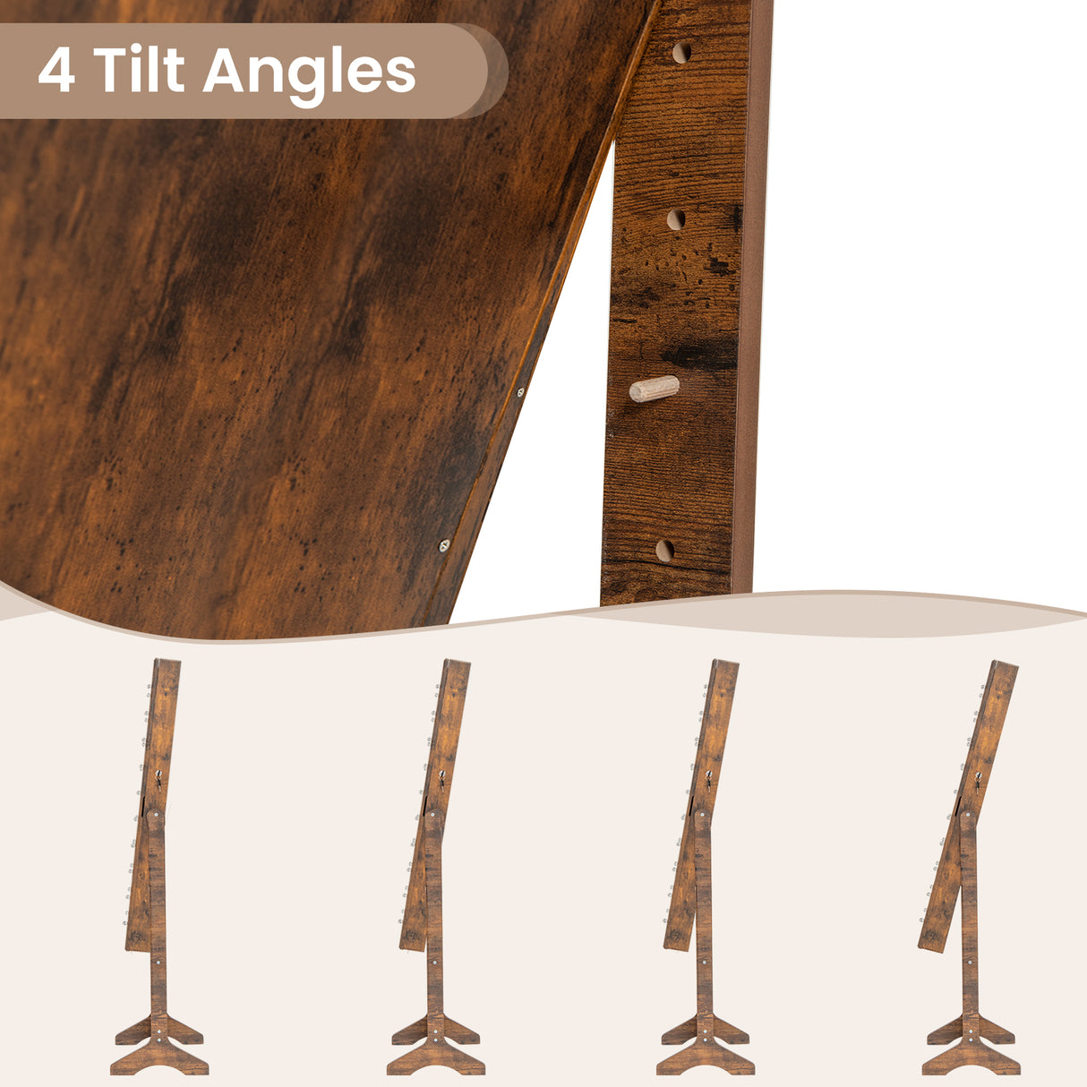 Mirror Jewelry Cabinet with 20 Warm Lights and 4 Tilt Angles