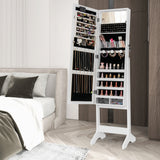 Mirror Jewelry Cabinet with 20 Warm Lights and 4 Tilt Angles