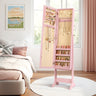 Mirrored Standing Jewelry Cabinet Storage Box