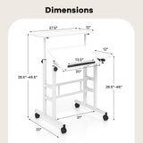 Mobile Standing up Desk Adjustable Computer Desk Tilting Workstation