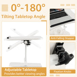 Sit-to-Stand Laptop Desk Cart Height Adjustable with Storage