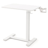 Mobile Standing Desk Height Adjustable Overbed Bedside Table with Cup Holder