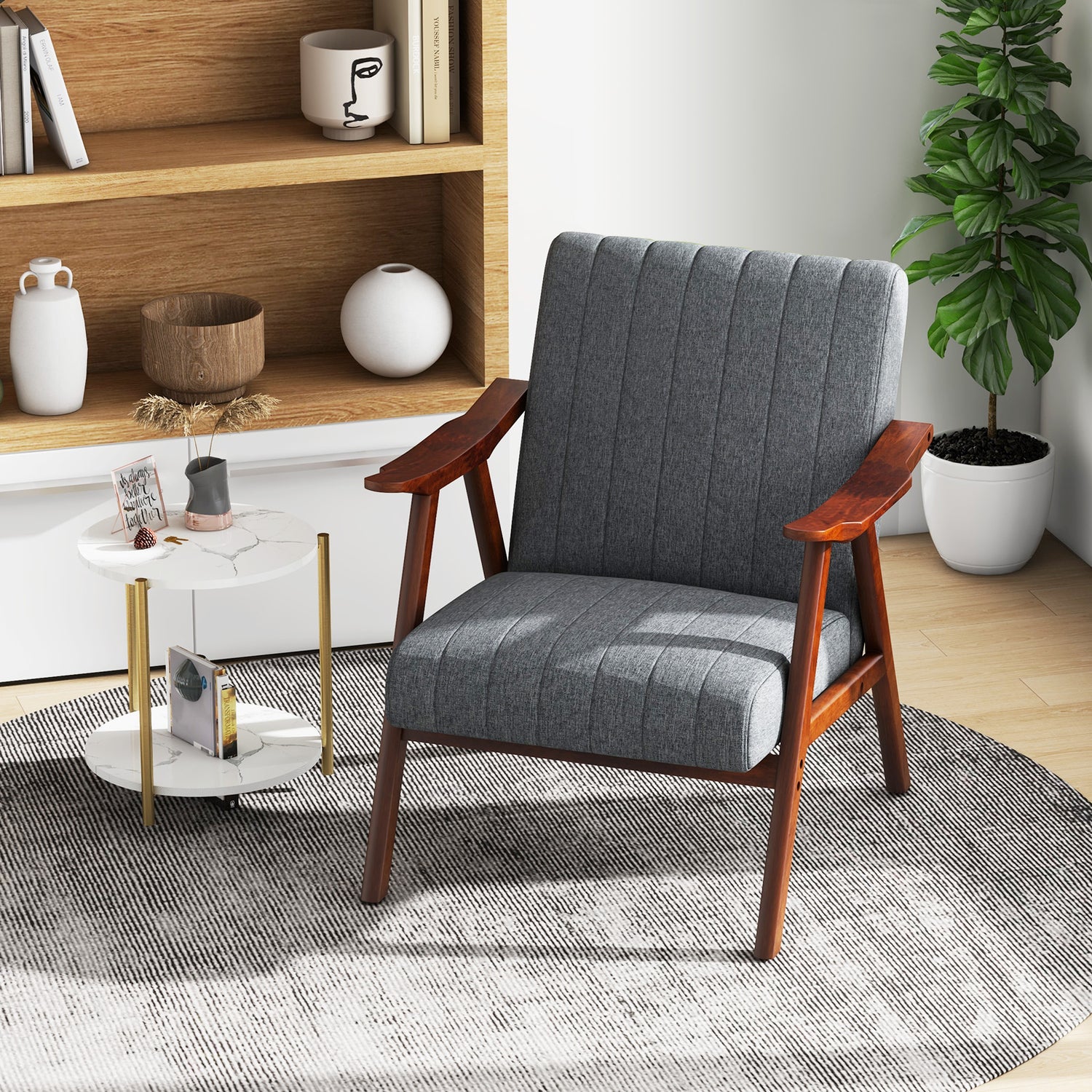 Modern Accent Chair Leisure Armchair with Felt Pads