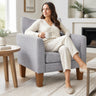 Modern Accent Chair with Removable Cushion & Pillow for Living Room