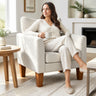 Modern Accent Chair with Removable Cushion & Pillow for Living Room