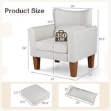 Modern Accent Chair with Removable Cushion & Pillow for Living Room