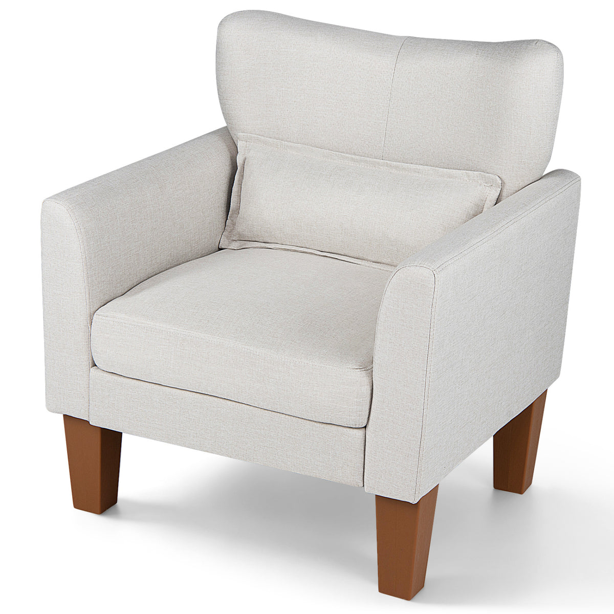Modern Accent Chair with Removable Cushion & Pillow for Living Room