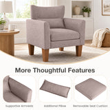 Modern Accent Chair with Removable Cushion & Pillow for Living Room