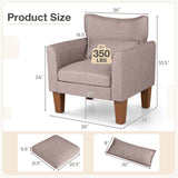 Modern Accent Chair with Removable Cushion & Pillow for Living Room