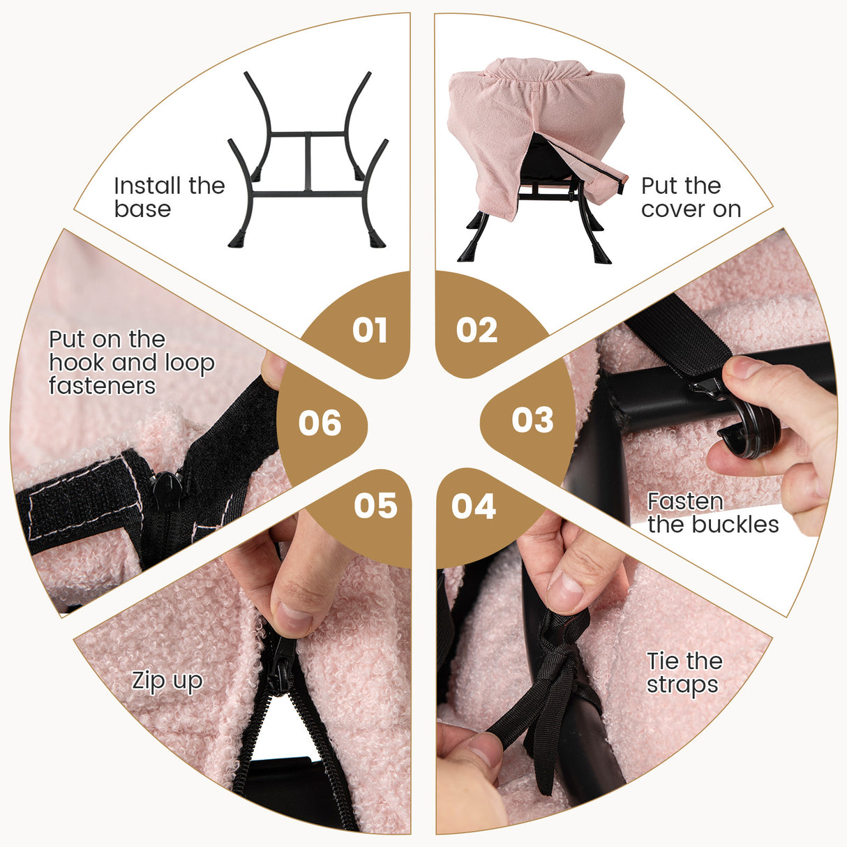 Modern Accent Chair with Folding Footrest and Head Pillow