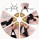 Modern Accent Chair with Folding Footrest and Head Pillow