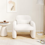 Modern Accent Chair with Waist Pillow and Armrests for Living Room Bedroom
