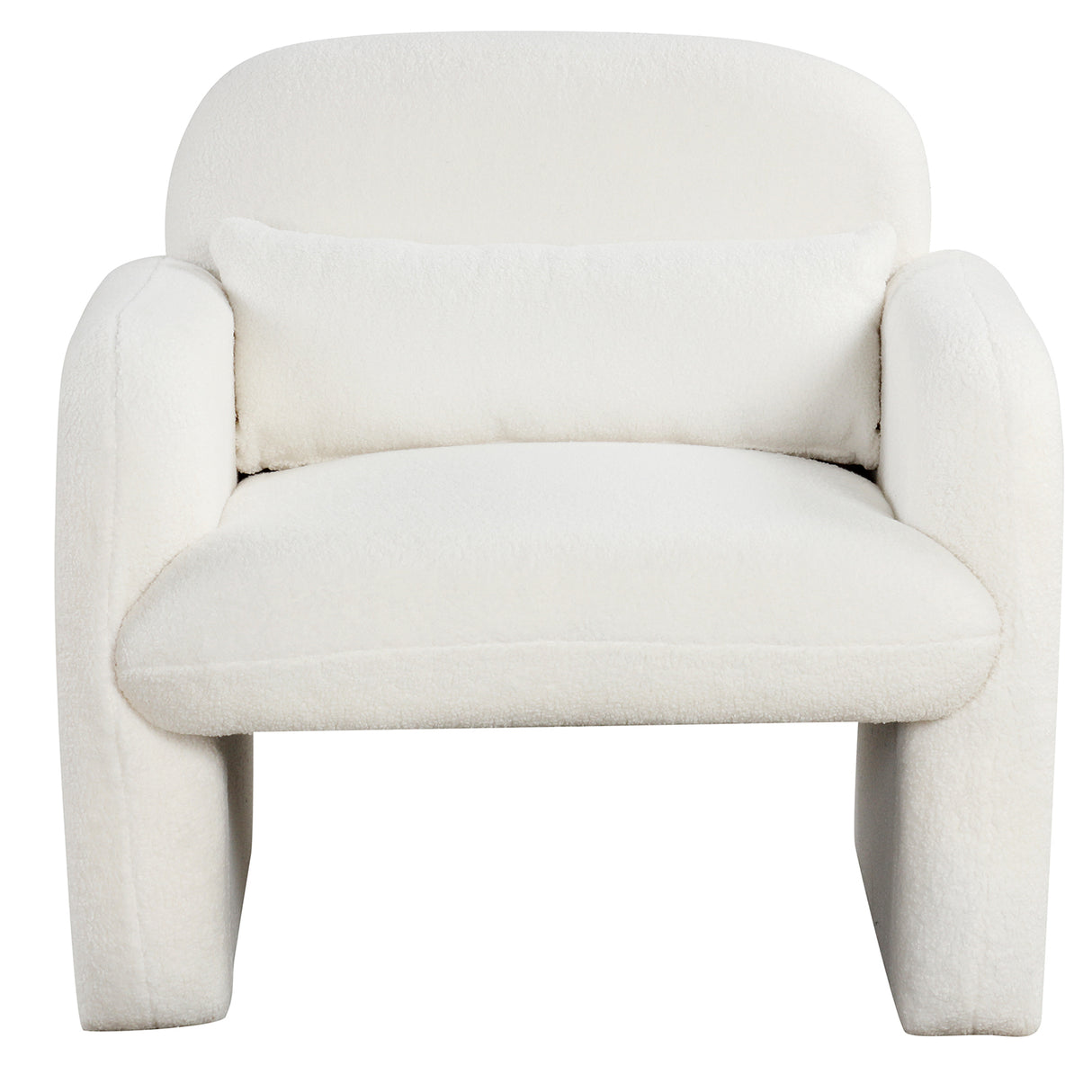 Modern Accent Chair with Waist Pillow and Armrests for Living Room Bedroom