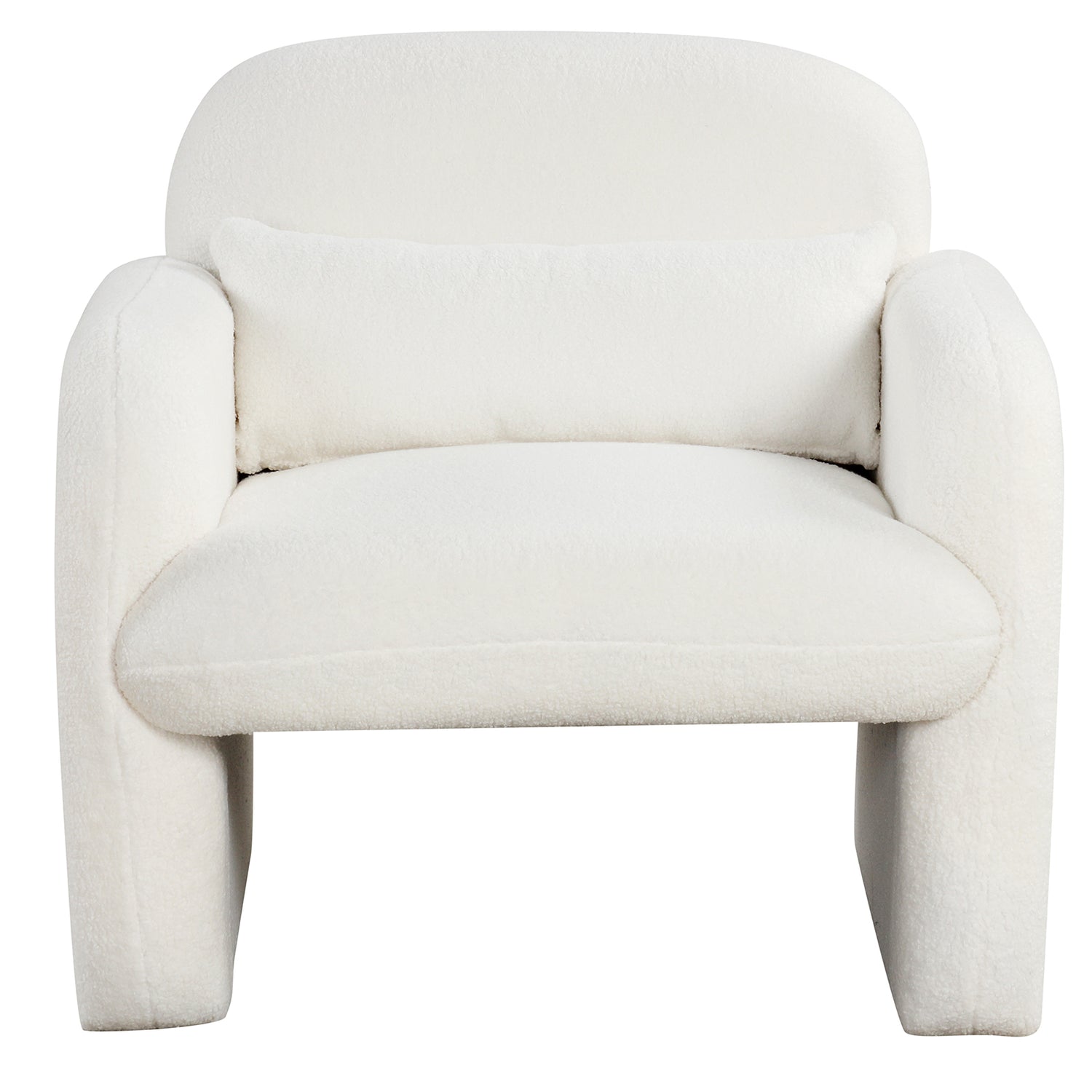 Modern Accent Chair with Waist Pillow and Armrests for Living Room Bedroom