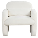 Modern Accent Chair with Waist Pillow and Armrests for Living Room Bedroom