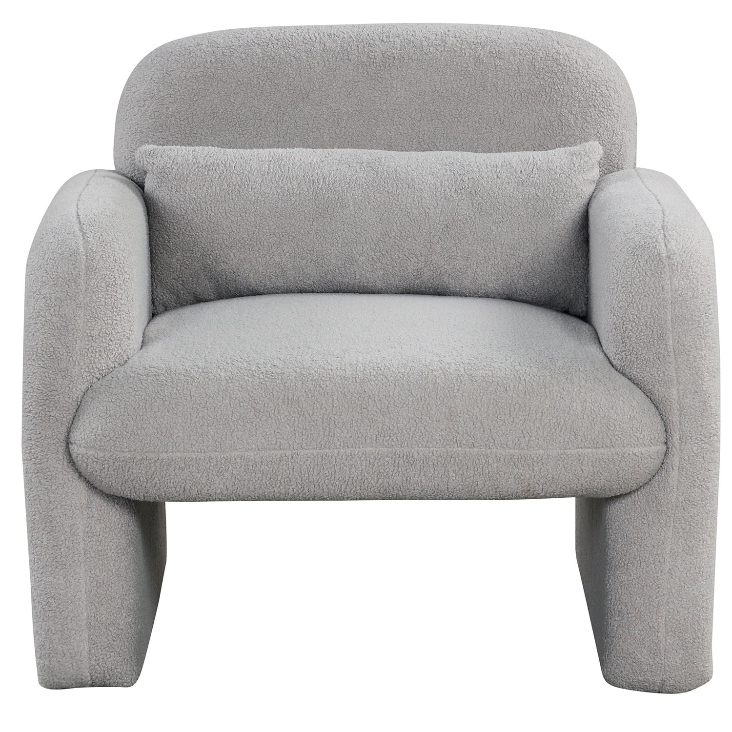 Modern Accent Chair with Waist Pillow and Armrests for Living Room Bedroom