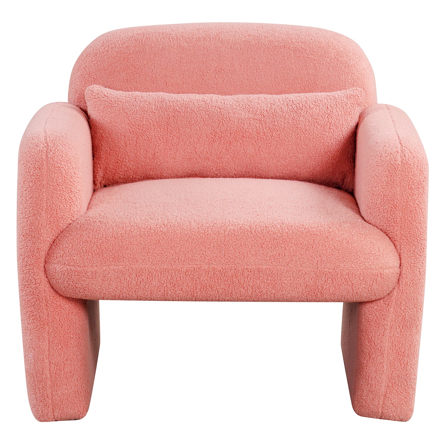 Modern Accent Chair with Waist Pillow and Armrests for Living Room Bedroom