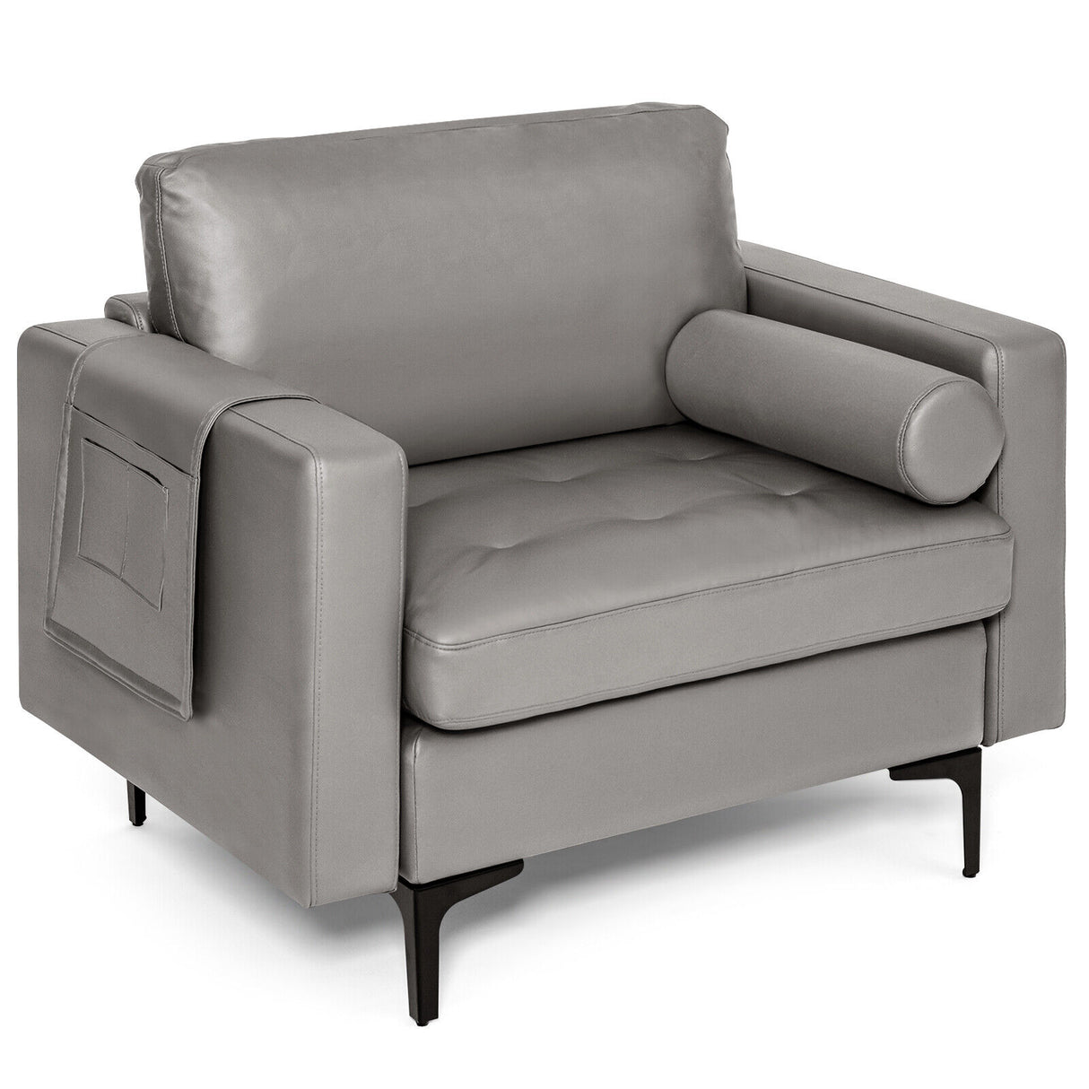 Modular 1/2/3/4-Seat L-Shaped Sectional Sofa Couch with Socket USB Port-1