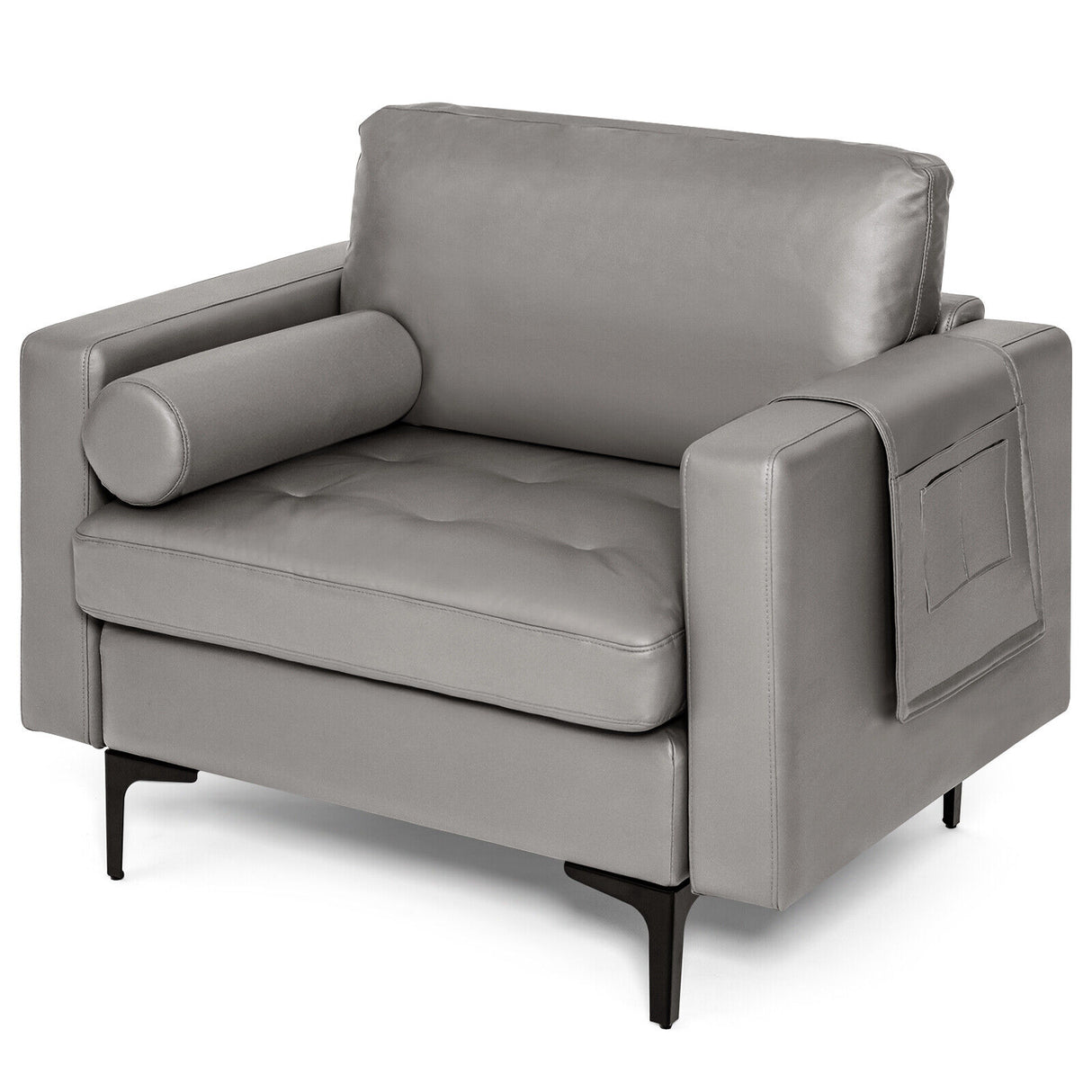 Modular 1/2/3/4-Seat L-Shaped Sectional Sofa Couch with Socket USB Port-1